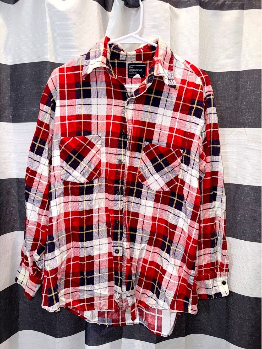 100% cotton The men’s shop red flannel plaid JCPenney large